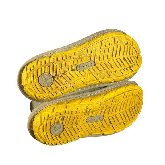 Crocs Men/Women Winter Boots Size M5/W7 Beige Suede Fur Lined Slip-On Crocassin - Picture 7 of 12